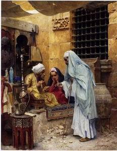 unknow artist Arab or Arabic people and life. Orientalism oil paintings 167 China oil painting art